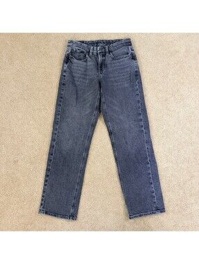 American Eagle Curvy Straight Jeans Women’s Sz 2 Regular Dark Wash Stretch Denim